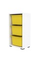 Dulap multifunctional, Estella, Bronz 3D, 45x90x30 cm, PAL, Alb / Galben