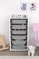 Dulap multifunctional, Estella, Bronz 6N, PAL, Alb/Gri