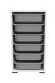 Dulap multifunctional, Estella, Bronz 6N, PAL, Alb/Gri