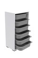 Dulap multifunctional, Estella, Bronz 6N, PAL, Alb/Gri