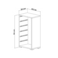 Dulap multifunctional, Estella, Bronz 6N, PAL, Alb/Gri