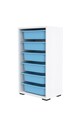 Dulap multifunctional, Estella, Bronz 6N, PAL, Alb/Albastru