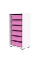 Dulap multifunctional, Estella, Bronz 6N, PAL, Alb/Roz