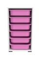 Dulap multifunctional, Estella, Bronz 6N, PAL, Alb/Roz
