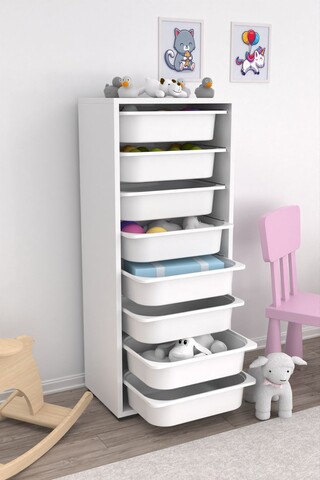 Dulap multifunctional, Estella, Cara 8N, PAL, Alb