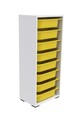 Dulap multifunctional, Estella, Cara 8N, PAL, Alb / Galben