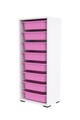 Dulap multifunctional, Estella, Cara 8N, PAL, Alb/Roz