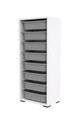 Dulap multifunctional, Estella, Cara 8N, PAL, Alb/Gri