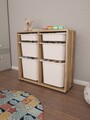 Dulap multifunctional, Estella, Carla, 90x84x30 cm, PAL, Nuc/Alb