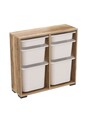 Dulap multifunctional, Estella, Carla, 90x84x30 cm, PAL, Nuc/Alb