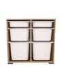 Dulap multifunctional, Estella, Carla, 90x84x30 cm, PAL, Nuc/Alb