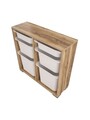 Dulap multifunctional, Estella, Carla, 90x84x30 cm, PAL, Nuc/Alb