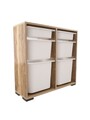 Dulap multifunctional, Estella, Carla, 90x84x30 cm, PAL, Nuc/Alb