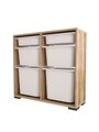 Dulap multifunctional, Estella, Carla, 90x84x30 cm, PAL, Nuc/Alb