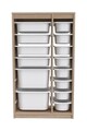 Dulap multifunctional, Estella, Montana Xs 2D4N8U, 69x112 cm, PAL, Sonomo / White