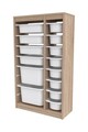 Dulap multifunctional, Estella, Montana Xs 2D4N8U, 69x112 cm, PAL, Sonomo / White