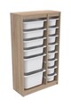Dulap multifunctional, Estella, Montana Xs 2D4N8U, 69x112 cm, PAL, Sonomo / White