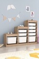 Dulap multifunctional, Estella, Swiss, 132x93x30 cm, PAL, Sonomo / White