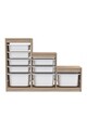 Dulap multifunctional, Estella, Swiss, 132x93x30 cm, PAL, Sonomo / White