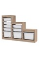 Dulap multifunctional, Estella, Swiss, 132x93x30 cm, PAL, Sonomo / White