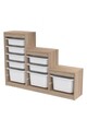 Dulap multifunctional, Estella, Swiss, 132x93x30 cm, PAL, Sonomo / White