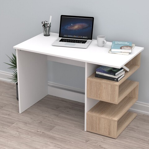 Birou, Estella, Lorea, 115x74 cm, PAL, Alb / Sonomo