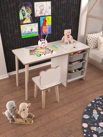 Birou, Estella, Soho, PAL, Alb/Gri