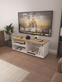 Comoda TV, Estella, Tiny, 115x53x36 cm, PAL, Sonomo / Alb