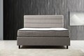 Saltea dubla, Base & Headboard, Mindy, Motya Set 150 x 200, 150x114x200 cm, PAL, Gri deschis