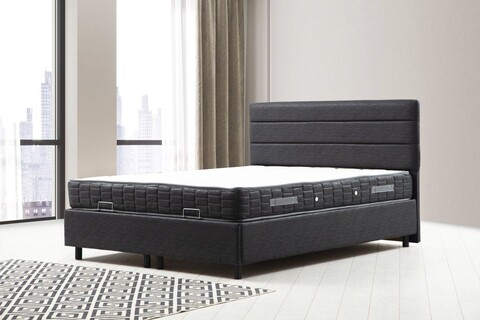 Saltea dubla, Base & Headboard, Mindy, Motya Set 150 x 200, 150x114x200 cm, PAL, Antracit