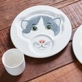 Set mic dejun copii 2 piese, Villeroy & Boch, Animal Friends Cat, Ø 22 cm/190 ml, portelan premium