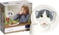 Set mic dejun copii 2 piese, Villeroy & Boch, Animal Friends Cat, Ø 22 cm/190 ml, portelan premium
