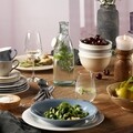 12 részes kávéskészlet, mint a Villeroy & Boch, Color Loop Horizon, prémium porcelán, kék