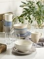 12 részes asztali készlet, Like Villeroy & Boch, Color Loop Horizon, prémium porcelán, kék