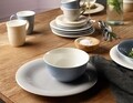 12 részes kávéskészlet, mint a Villeroy & Boch, Color Loop Stone, prémium porcelán, szürke