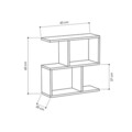 Masuta de cafea, Homitis, Homemania -Travertine, 60x60x20 cm, PAL, Travertin