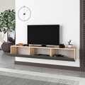 Comoda TV, Homitis, Francy 180, .180x30x30 cm, PAL, Stejar safir / Antracit
