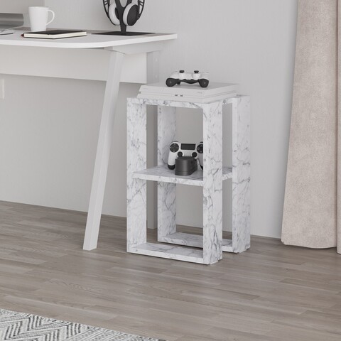 Noptiera, Homitis, Lonie, 30x55x30 cm, PAL, Marmura Carrara