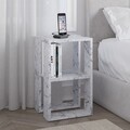 Noptiera, Homitis, Lonie, 30x55x30 cm, PAL, Marmura Carrara