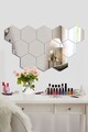 Oglinda decorativa, Mirrorland, Hexagon (12 Pieces), Oglinda acrilica;MDF, Argintiu