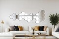 Oglinda decorativa, Mirrorland, Hexagon (20 Pieces), Oglinda acrilica;MDF, Argintiu