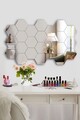 Oglinda decorativa, Mirrorland, Hexagon (20 Pieces), Oglinda acrilica;MDF, Argintiu
