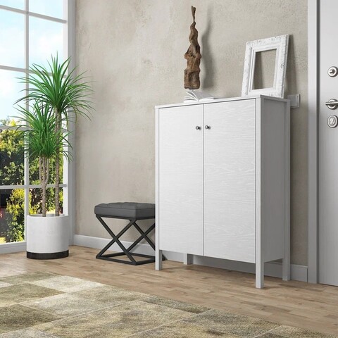 Pantofar, Cordelia, FRN-10046, 90x118x35 cm, PAL, Maro/Alb