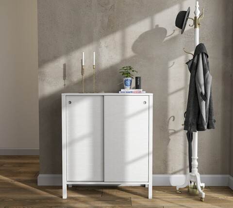 Pantofar, Cordelia, FRN-20047, 92x106x38 cm, PAL, Maro/Alb