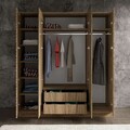 Dulap pentru haine, Cordelia, FRN-7019-1, 180x200x59 cm, PAL, Maro