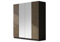 Dulap pentru haine, Cordelia, FRN-9006, 180x190x55 cm, PAL, Lemn / Negru / Pin Atlantic