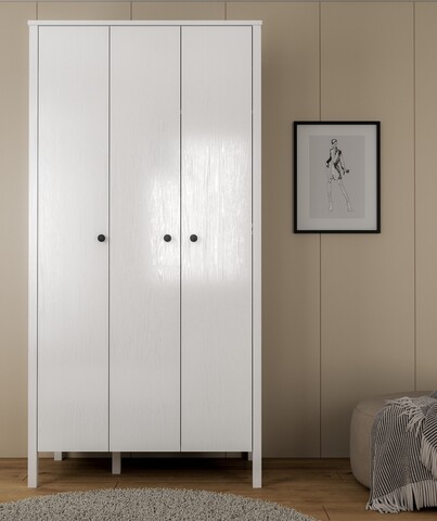 Dulap pentru haine, Cordelia, FRN-20067, 98x194 cm, PAL, Maro/Alb