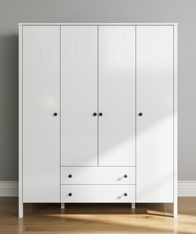 Dulap pentru haine, Cordelia, FRN-20013, 160x194 cm, PAL, Maro/Alb