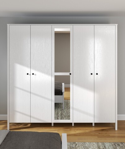 Dulap pentru haine, Cordelia, FRN-20019, PAL, Maro/Alb