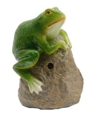 Lampa de gradina Frog left, Decoris, 8x7.4x11.5 cm, verde